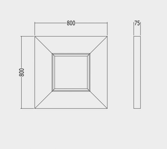 Зеркало в ванную Devon&Devon Black Jack 80х80 схема 2