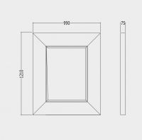 Зеркало в ванную Devon&Devon Black Jack 99х121 схема 2