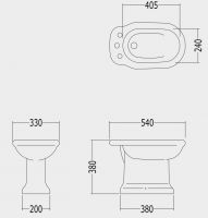 Биде напольное Devon&Devon Etoile bidet схема 2