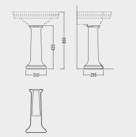 Пьедестал для раковины Devon&Devon New etoile схема 2 Пьедестал для раковины Devon&Devon New etoile схема 2