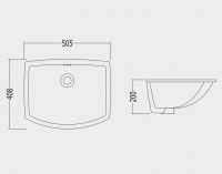Встраиваемая раковина Devon&Devon Westminster 50,5х40,8 схема 2
