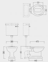 Унитаз Devon&Devon Etoile с низким бачком схема 2 Унитаз Devon&Devon Etoile с низким бачком схема 2