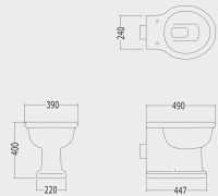 Devon&Devon Etoile приставной унитаз схема 2 Devon&Devon Etoile приставной унитаз схема 2