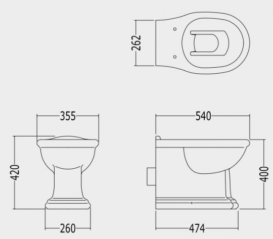 Devon&Devon New Etoile приставной унитаз схема 2