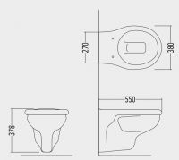 Devon&Devon Etoile подвесной унитаз схема 2 Devon&Devon Etoile подвесной унитаз схема 2