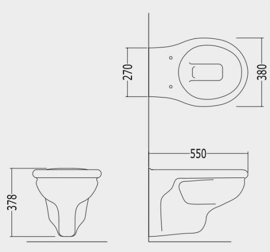Подвесной унитаз Devon&Devon New Etoile схема 2