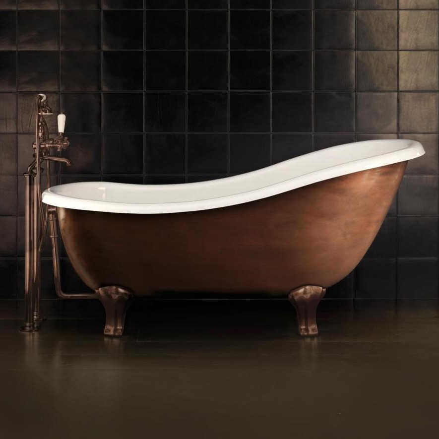 Чугунная ванна Devon&Devon Regina Copper Effect 163,5x79