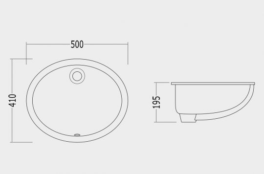 Встраиваемая раковина Devon&Devon White 50х41 схема 2