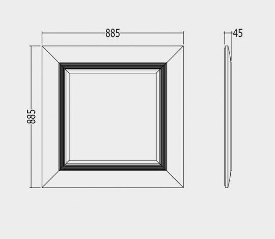 Зеркало в ванную Devon&Devon James 88,5х88,5 схема 2