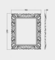 Зеркало в ванную Devon&Devon Richard 99х120 схема 2 Зеркало в ванную Devon&Devon Richard 99х120 схема 2