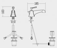 Devon&Devon Time смеситель для раковины 2TIME210 схема 2 Devon&Devon Time смеситель для раковины 2TIME210 схема 2