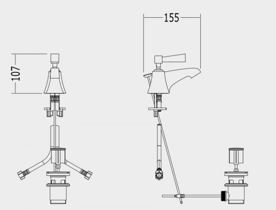 Devon&Devon VIP Time смеситель для биде 2vptime220 схема 2