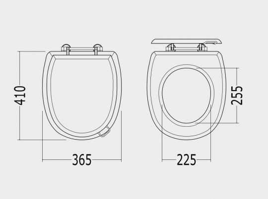 Сиденье с крышкой для унитаза Devon&Devon Blues из мдф схема 2