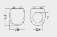 Сиденье с крышкой для унитаза Devon&Devon Rose из мдф схема 3