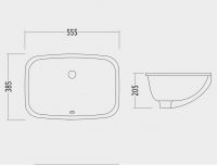 Встраиваемая раковина Devon&Devon Swindon 55,5х38,5 схема 2