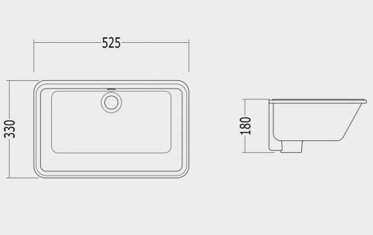 Встраиваемая раковина Devon&Devon York 52,5х33 схема 2