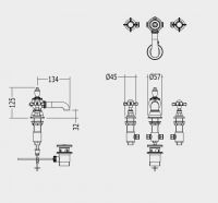 Смеситель для раковины в классическом стиле Devon&Devon Antique арт: ada15 схема 2