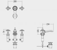 Devon&Devon Mayfair смеситель для раковины addm152 схема 2 Devon&Devon Mayfair смеситель для раковины addm152 схема 2