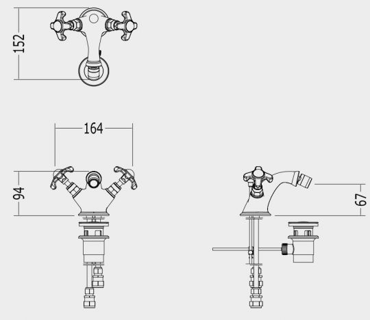 Devon&Devon Mayfair смеситель для биде addm20 схема 2 Devon&Devon Mayfair смеситель для биде addm20 схема 2