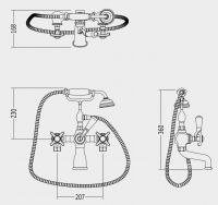 Смеситель для ванны и душа Devon&Devon Mayfair addm34 схема 2 Смеситель для ванны и душа Devon&Devon Mayfair addm34 схема 2