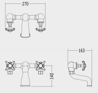 Devon&Devon Mayfair смеситель для ванны addm42 схема 2 Devon&Devon Mayfair смеситель для ванны addm42 схема 2