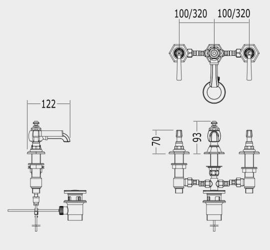 Devon&Devon Jubilee Black Lever смеситель для биде adjbl14 схема 2