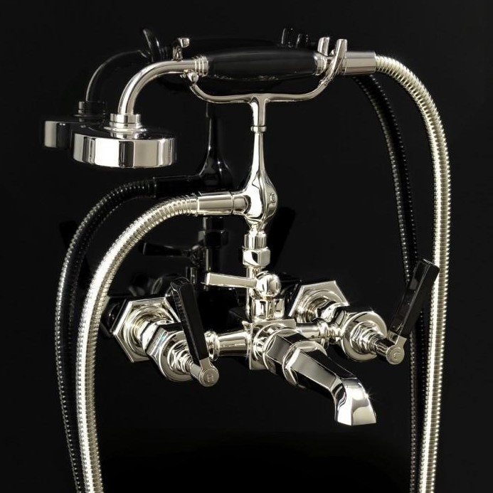 Смеситель для ванны и душа Devon&Devon Jubilee Black Lever adjbl34