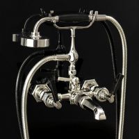 Смеситель для ванны и душа Devon&Devon Jubilee Black Lever adjbl34 схема 1