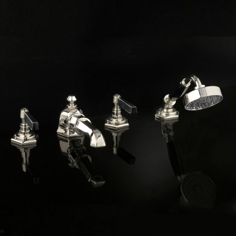 Смеситель для ванны и душа Devon&Devon Jubilee Black Lever adjbl48