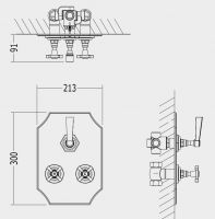 Devon&Devon Jubilee смеситель для ванны/душа adnj1059 схема 2 Devon&Devon Jubilee смеситель для ванны/душа adnj1059 схема 2