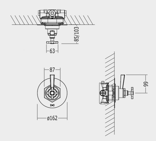 Devon&Devon Jubilee смеситель для душа adnj1060 схема 2 Devon&Devon Jubilee смеситель для душа adnj1060 схема 2