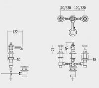 Devon&Devon Jubilee смеситель для биде adnj14 схема 2 Devon&Devon Jubilee смеситель для биде adnj14 схема 2