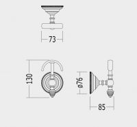 Вешалка для ванной Devon&Devon Black Diamond blkd522 схема 2