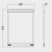 Зеркало в ванную Devon&Devon Bentley 65х91 схема 2