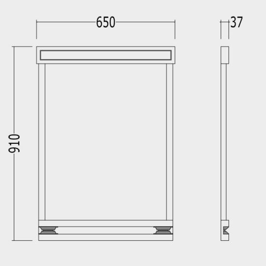 Зеркало в ванную Devon&Devon Bentley 65х91 схема 2