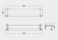 Полка для ванной Devon&Devon Mayfair DD105 55см схема 2
