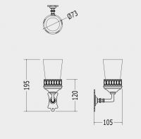 Стакан Devon&Devon Mayfair DD113 схема 2