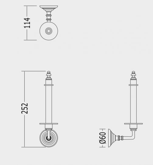 Туалетный бумагодержатель Devon&Devon Chelsea DD208S схема 2