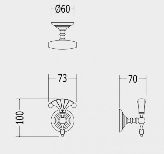 Настенная вешалка для ванной Devon&Devon Chelsea DD211 схема 2