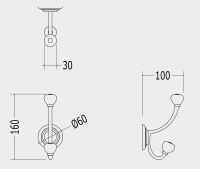 Настенная вешалка для ванной Devon&Devon Chelsea DD212 схема 2