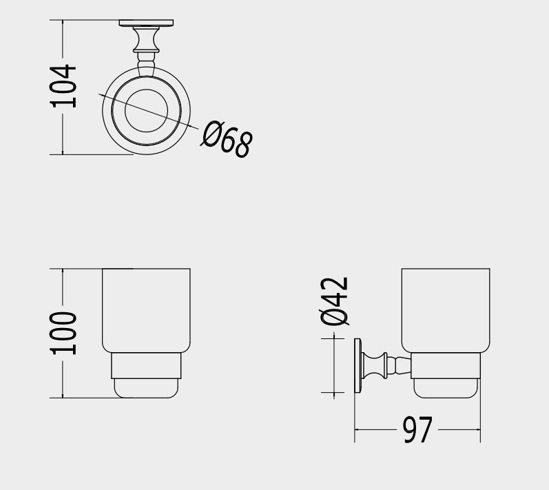 Держатель зубных щёток со стаканом Devon&Devon First Class DD33070 ФОТО