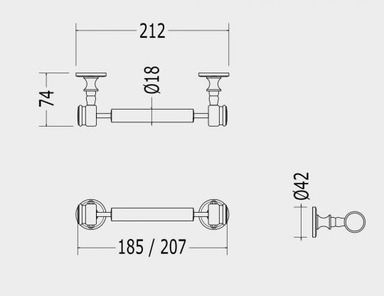 Туалетный бумагодержатель Devon&Devon First Class DD33100 схема 2