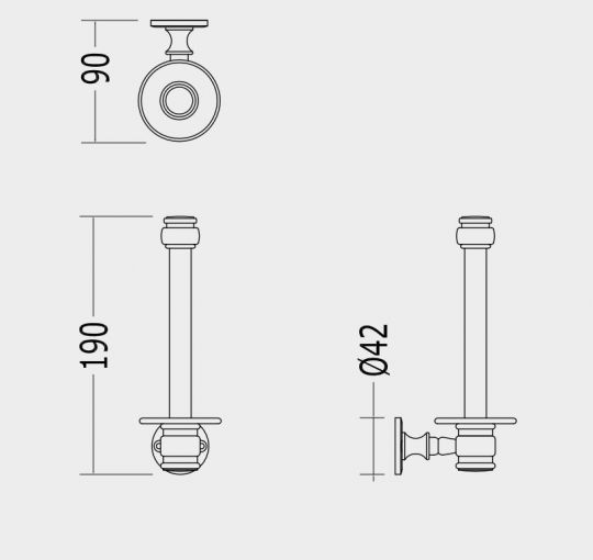 Туалетный бумагодержатель Devon&Devon First Class DD33100/PS схема 2