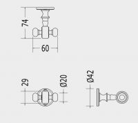 Вешалка для ванной комнаты Devon&Devon First Class DD33330 схема 2 Вешалка для ванной комнаты Devon&Devon First Class DD33330 схема 2
