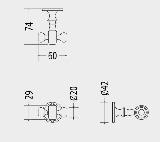 Вешалка для ванной комнаты Devon&Devon First Class DD33330 схема 2 Вешалка для ванной комнаты Devon&Devon First Class DD33330 схема 2