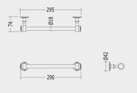 Вешалка для полотенец Devon&Devon First Class DD33350 29,5 см схема 2