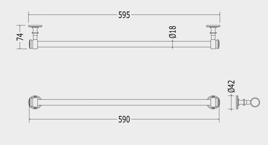 Вешалка для полотенец Devon&Devon First Class DD33370 59,5 см ФОТО