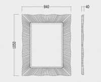 Зеркало в ванную Devon&Devon Figaro 84х105 схема 2