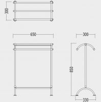 Вешалка для полотенец Devon&Devon Single DEIMPERIAL схема 2