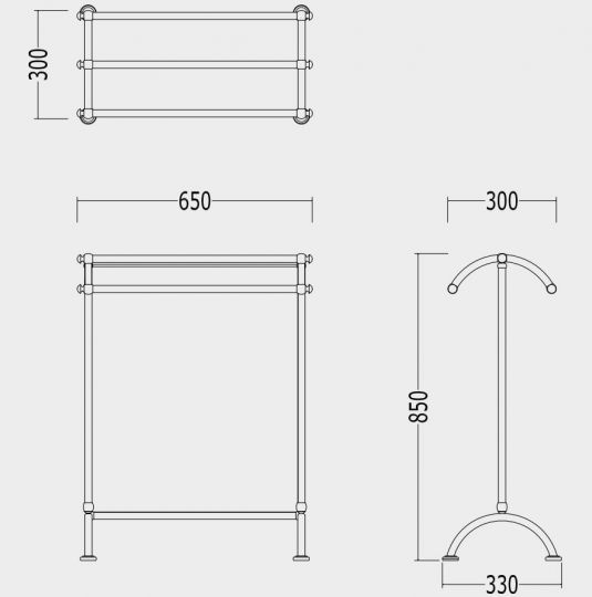 Вешалка для полотенец Devon&Devon Single DEIMPERIAL схема 2